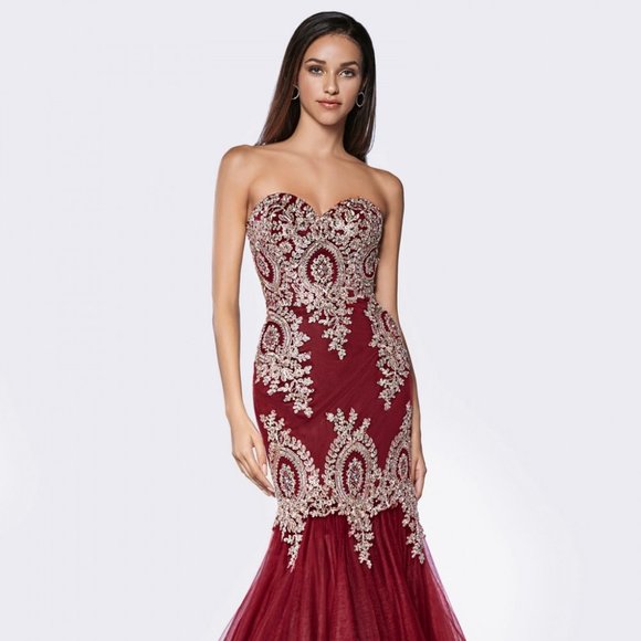 Sweetheart Neck Strapless Evening Dress CD9179 - Picture 3 of 4